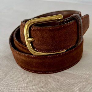 Brooks Brothers Men's 32 Chestnut Brown Suede Belt